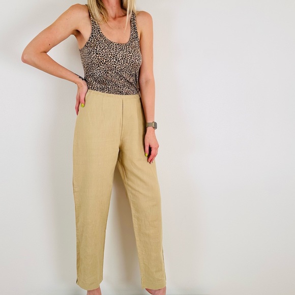 Vintage Tenderly linen blend straight leg pants trousers - Picture 5 of 10